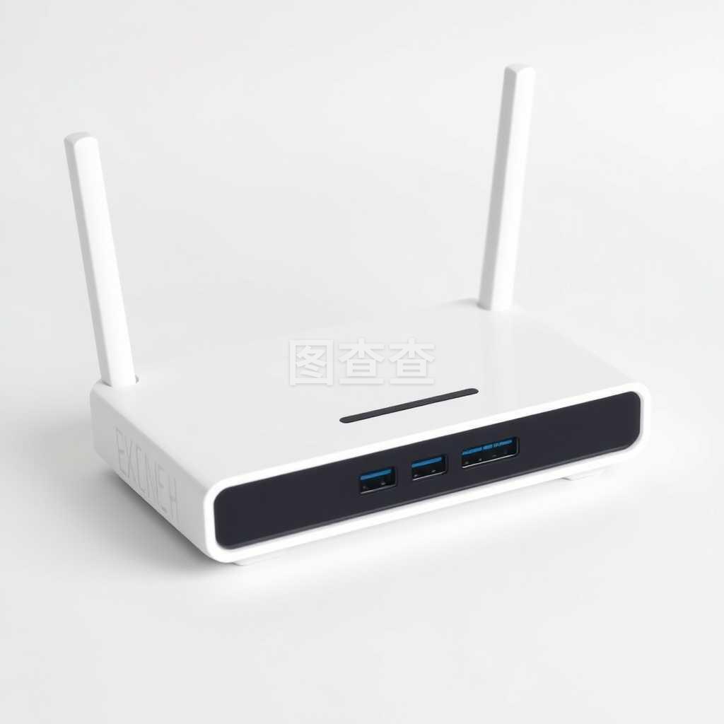 白色无线路由器与USB调制解调器 现代网络连接的简约双翼